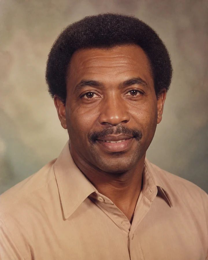 Restored portrait with natural-looking skin and photo texture
